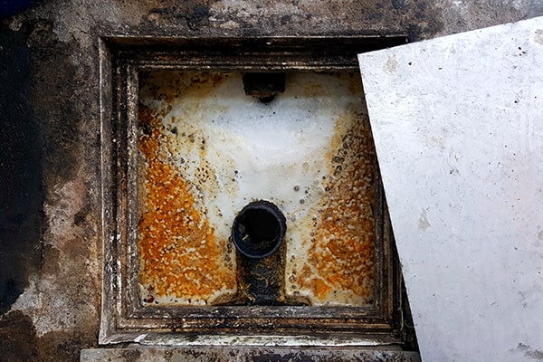 before grease trap cleaning, it's best to minimize grease and food waste going down the drains and have clear access to the trap